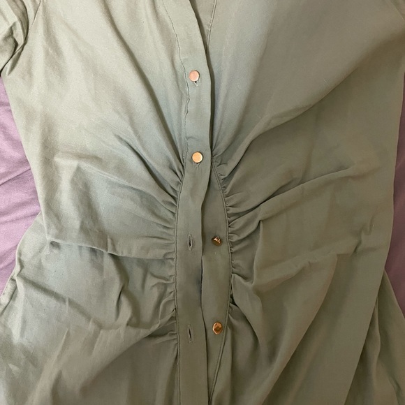 Zara ruched green dress - Picture 6 of 7